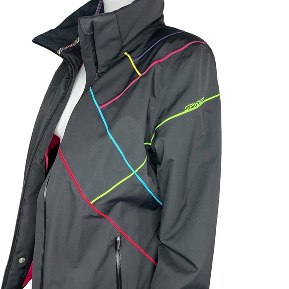 Women’s Spyder Black Neon Ski Coat 10 - Picture 6 of 10